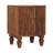Wood Louvre Bedside Unit,Brown,2-Drawers-76684653