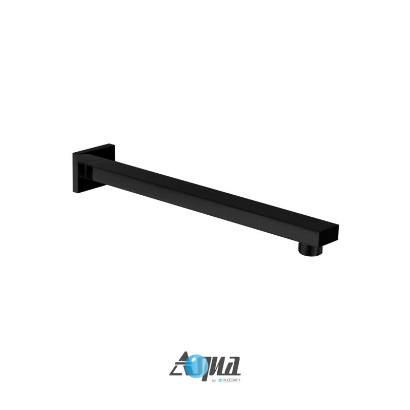 Black Square Rain Shower System with Handheld and Mixing Valve