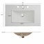 Meuble-lavabo 36 po avec lavabo en céramique, meuble-lavabo avec plateau basculant et 2 tiroirs pleine extension, poignées argentées et glissières à fermeture en douceur, 1 tablette ouverte au bas-1583732500