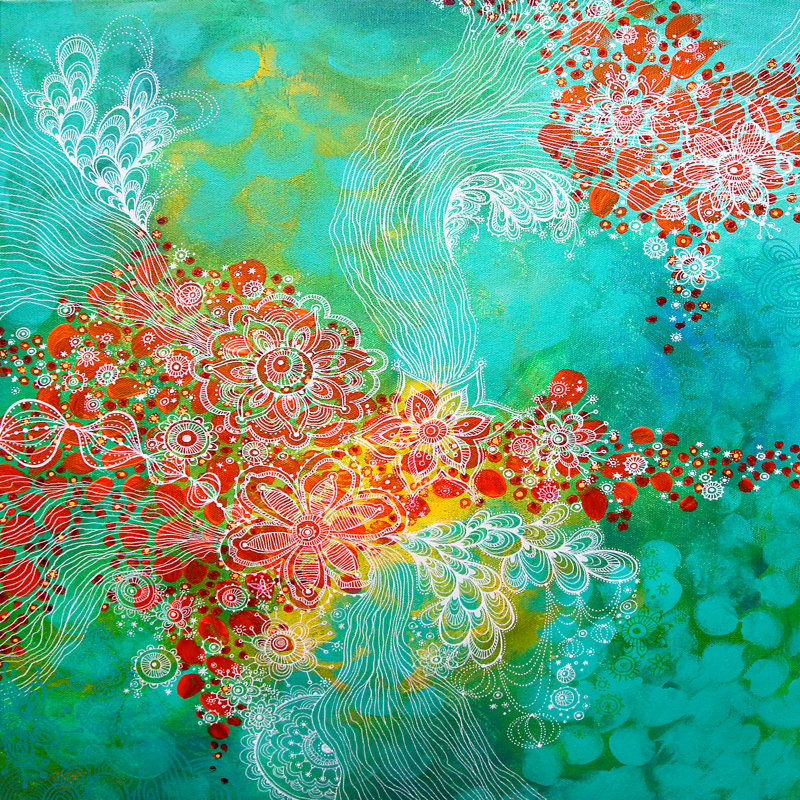 " Whisper " by Stephanie Corfee, 12" H x 12" W, No, Wrapped Canvas