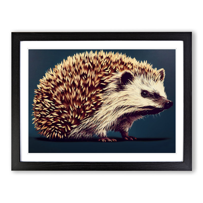 XH1022-9596X View Of A Hedgehog Vol.1 - Single Picture Frame Print, 46cm H x 64cm W x 2cm D, Black