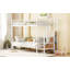 Lit superposé simple en métal avec échelle de rangement latérale et garde-robe