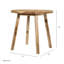 Table en bois massif 32 x 30 po, salle à manger de style décontracté ronde 32 x 30 po, style champêtre