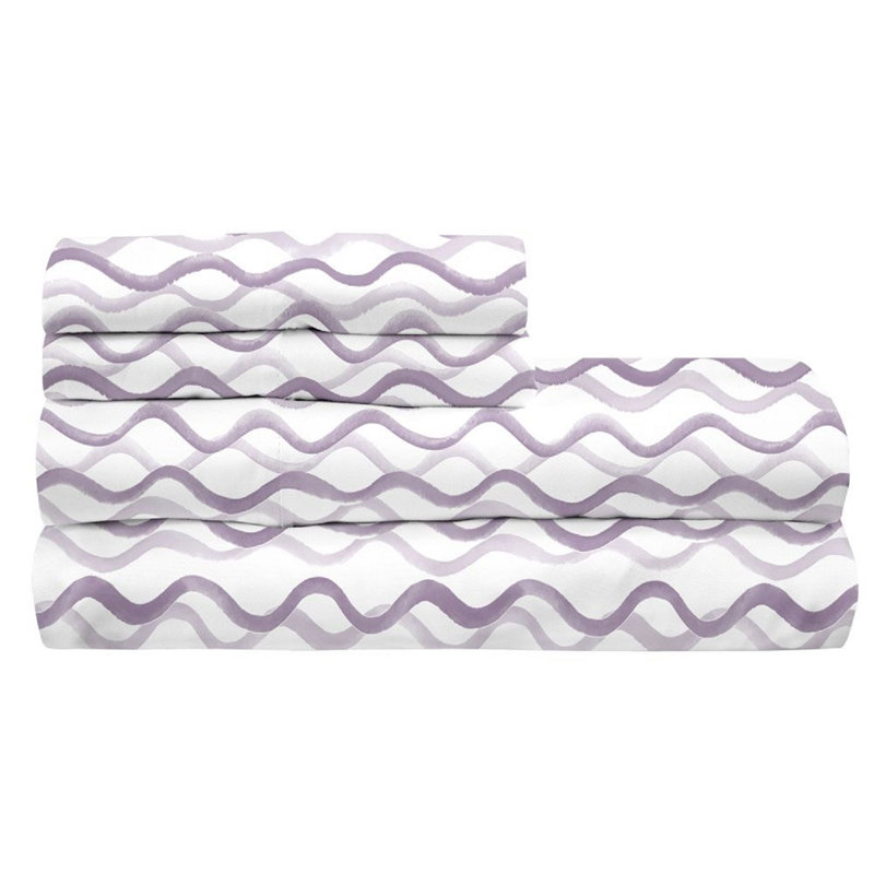 Ensemble de 4 valises pour chambre d'amis, Multicolore / mauve, Chevron / zigzag