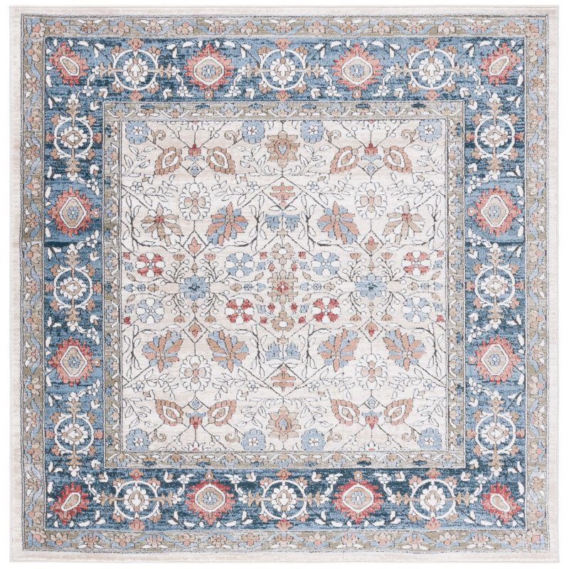 Jaquwan Performance Oriental Rug, Square 6'7"