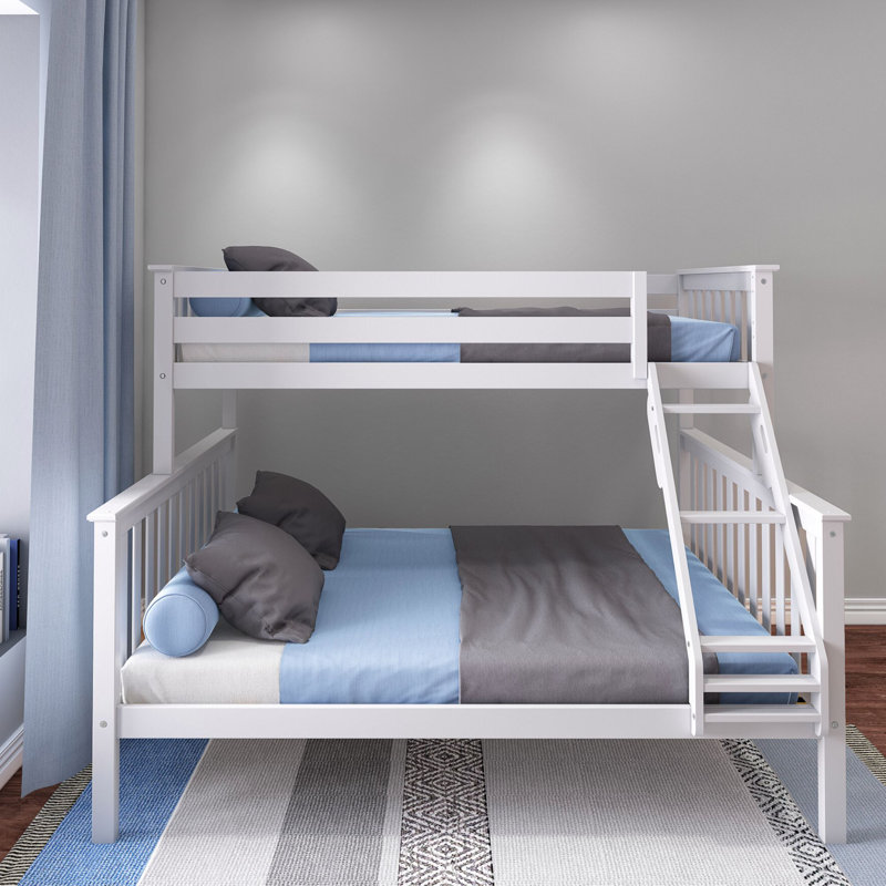 Evyan Kids Twin XL Over Queen Bunk Bed, White