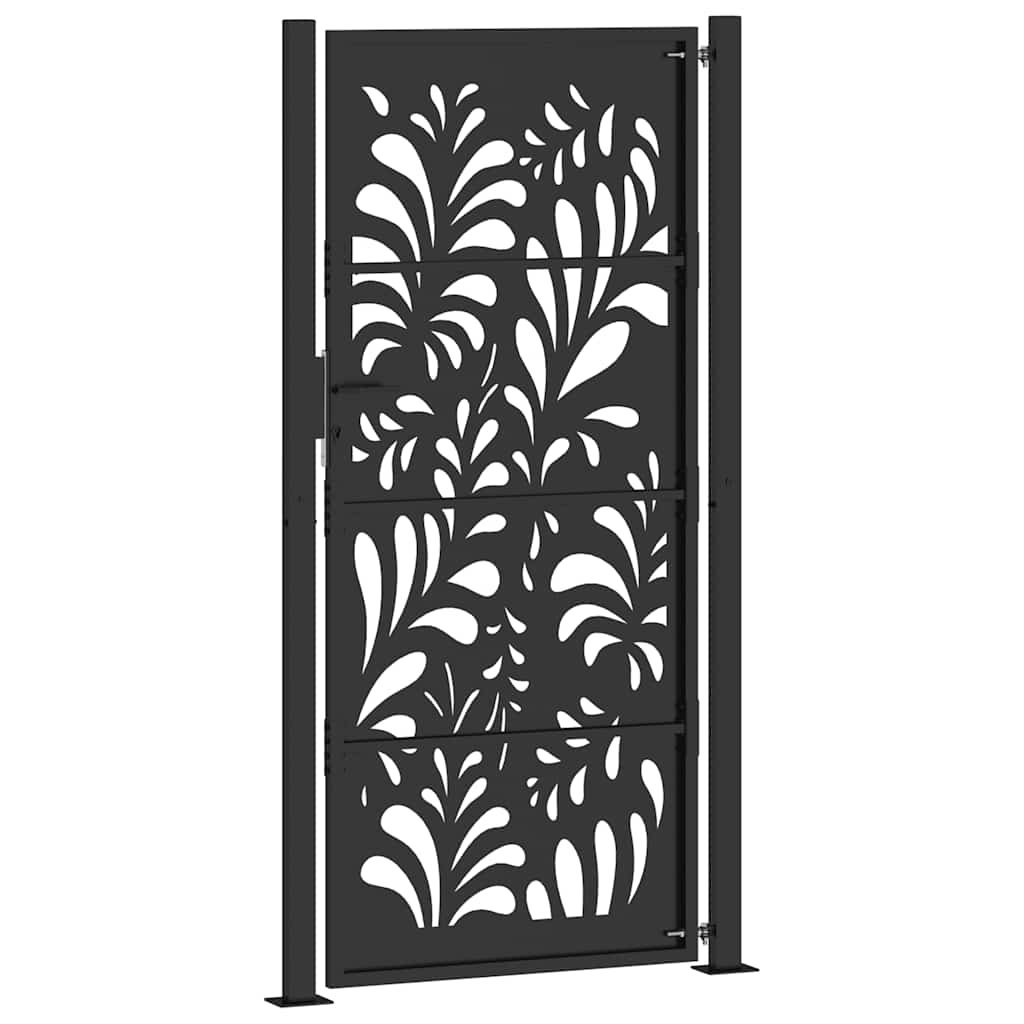 Vidaxl Patio Gate Steel Wave Design | Wayfair