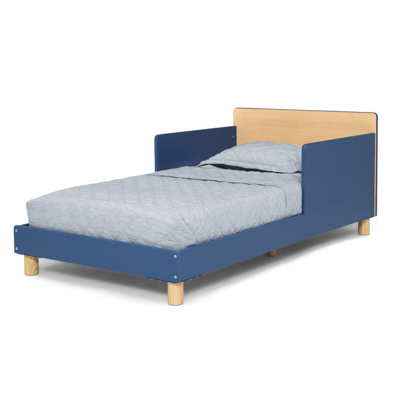 Gapkids Wood Toddler Bed With Reversible Headboard By Delta Children - Greenguard Gold Certified, Indigo Blue, Blue