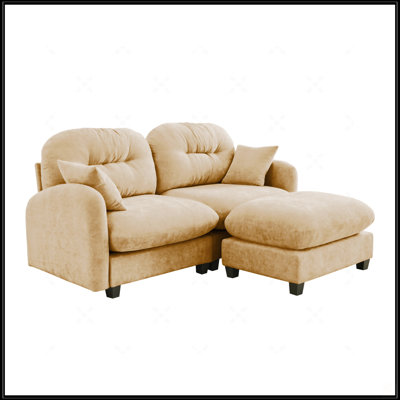 Cloud Sectional L-Shaped Couch With Ottoman