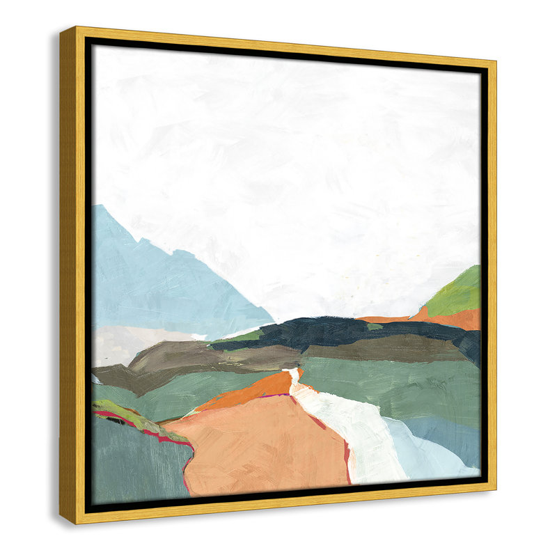 Addy April Morning - Peinture sur toile à cadre flottant, H 17,5 po x l 17,5 po, Argent argent