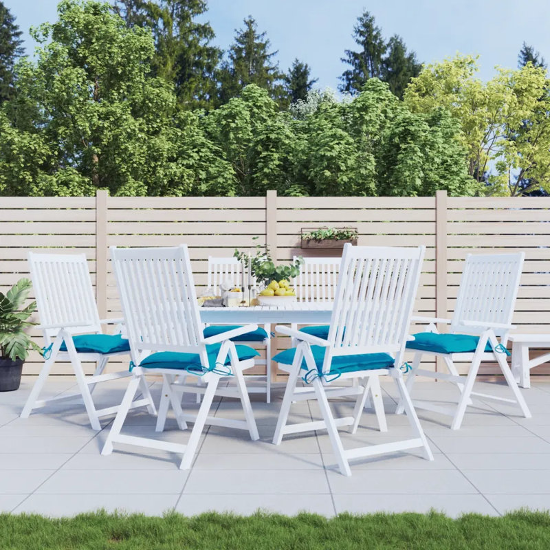 Outdoor Seat Cushion, Blue, 2.8" H x 19.7" W x 19.7" D
