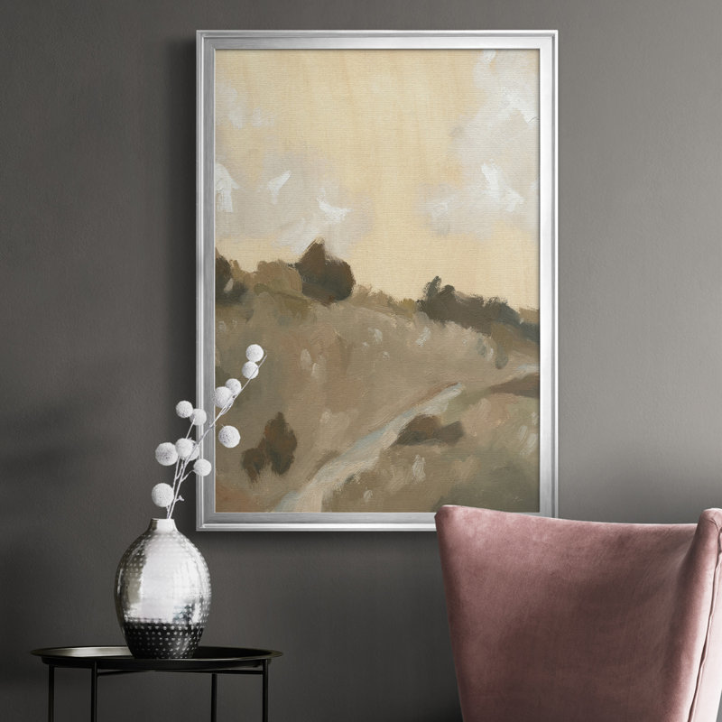 «Hillside Walking Path IV», toile encadrée de qualité supérieure - prête à être accrochée, H 30,5 po x l 22,5 po x P 1 po