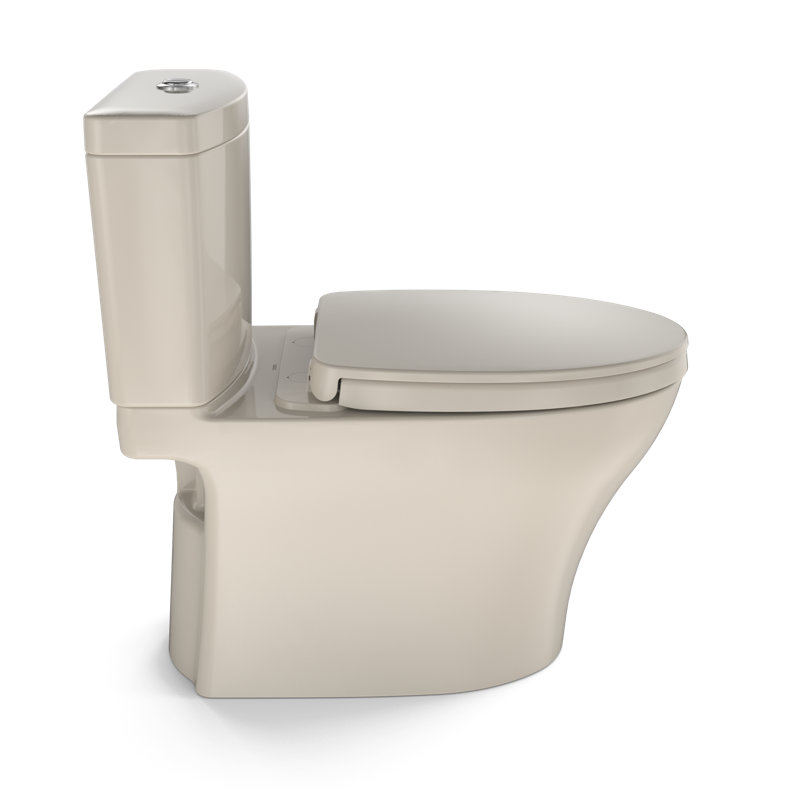 Aquia® Dual-Flush Elongated Two-Piece Toilet with Tornado Flush (Seat Included), Bone