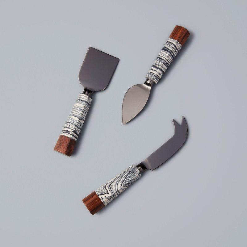 Couteaux à fromage zèbre, ensemble de 3