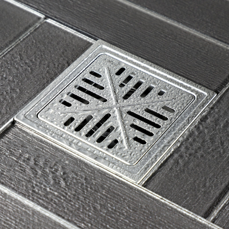 Kingston Brass Watercourse 6-Inch Square Shower Drain