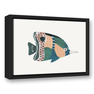 Poisson coloré avec nez pointu sur toile