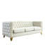 Canapé 3+2 places en velours beige avec livraison rapide et intégration facile.