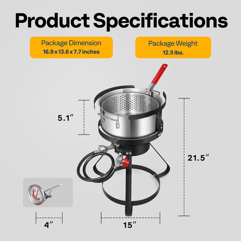 VIVOHOME Single Burner Liquid Propane