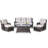 Bonia Wicker 5 - Person Patio Conversation Set with Cushions-1206328636