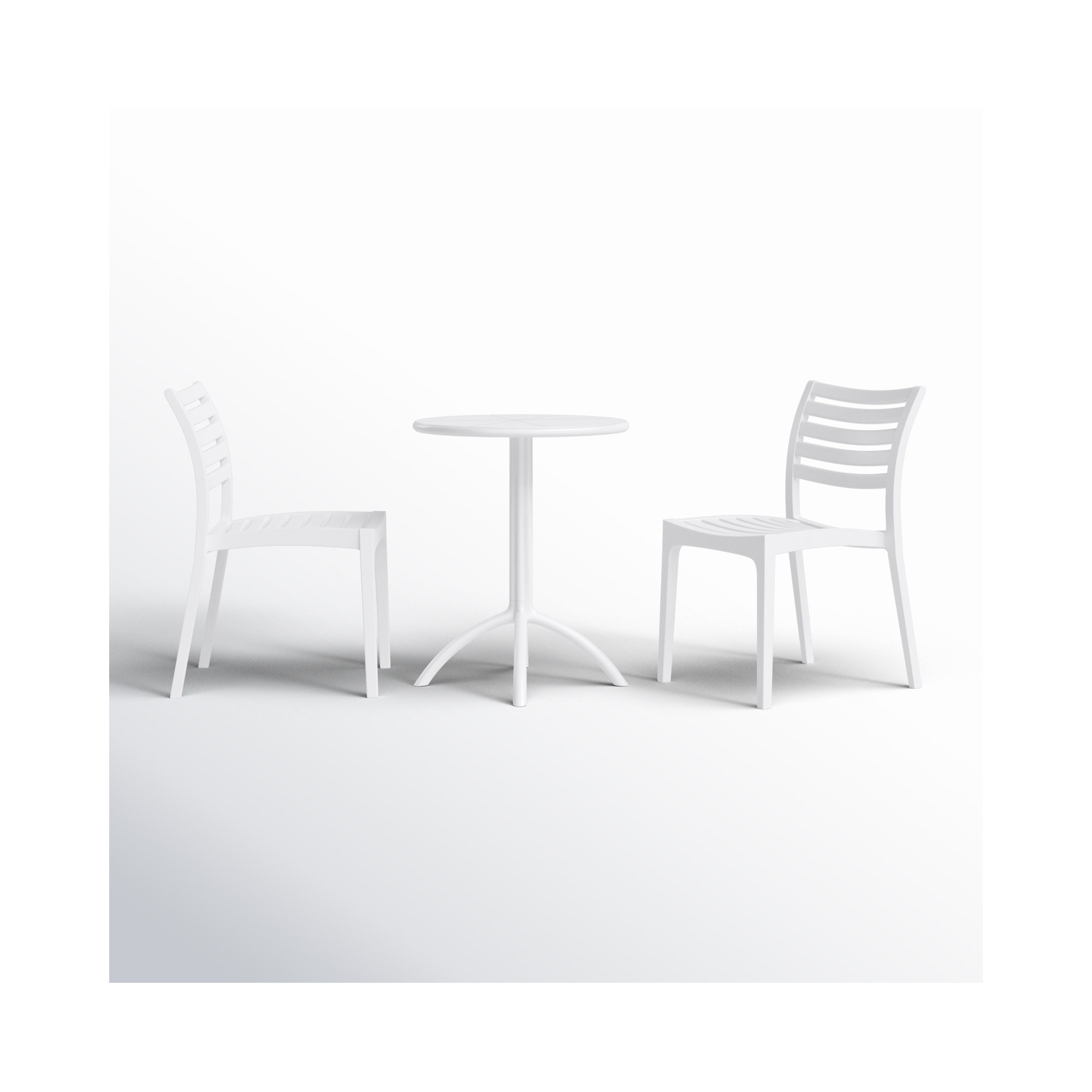 Jacinta 2 - Person 23.6" Bistro Set, White