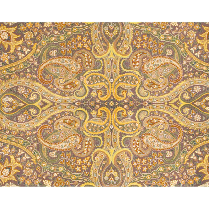 Hand Knotted Wool Area Rug in Aubergine