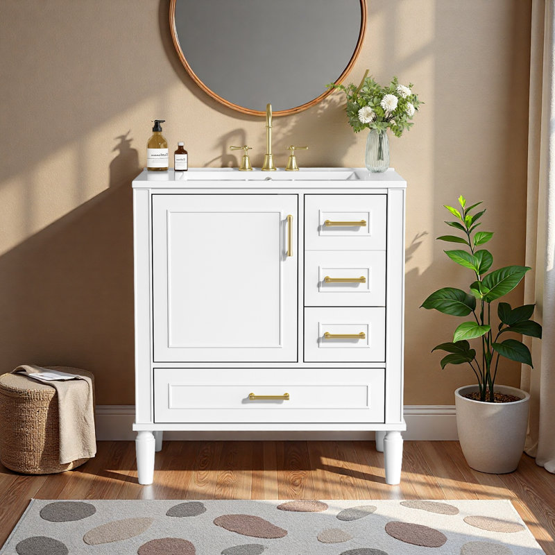 Ensemble de meuble-lavabo traditionnel 30 po, Blanc