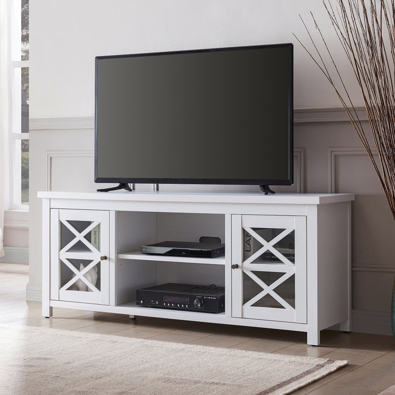 Bourges Unfinished TV Stand for TVs up to 65", White