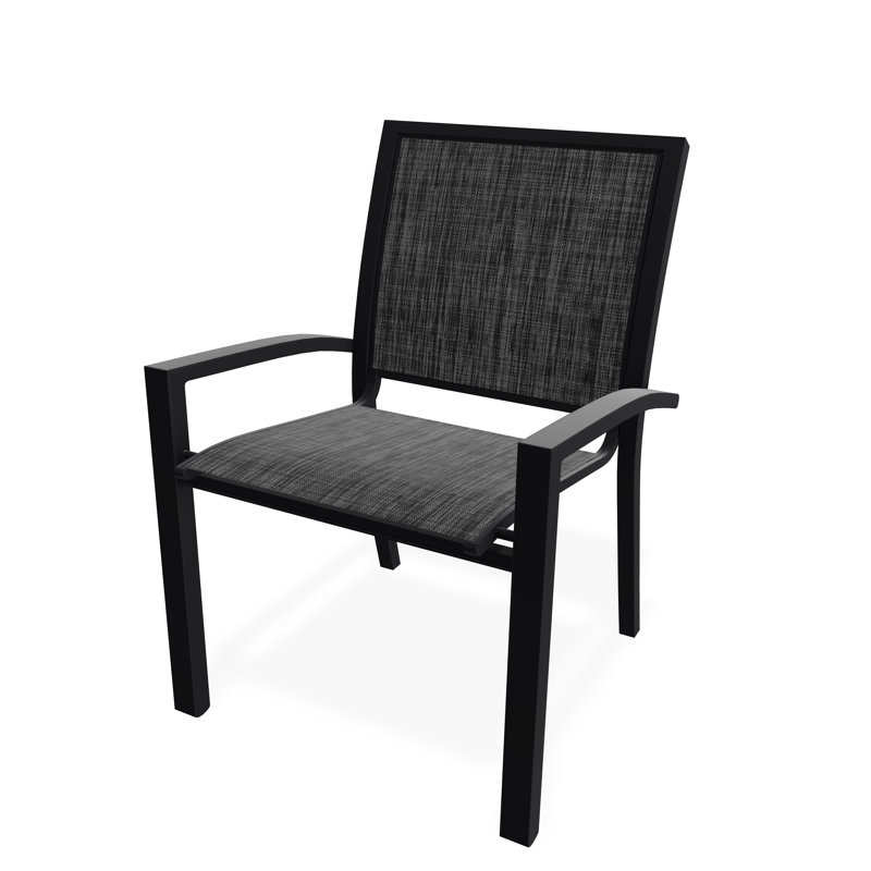 Kendall Outdoor Dining Chair, Black, Augustine Shadow