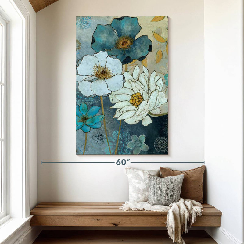 Harnek Blue Demin Garden II, 51" H x 34" W