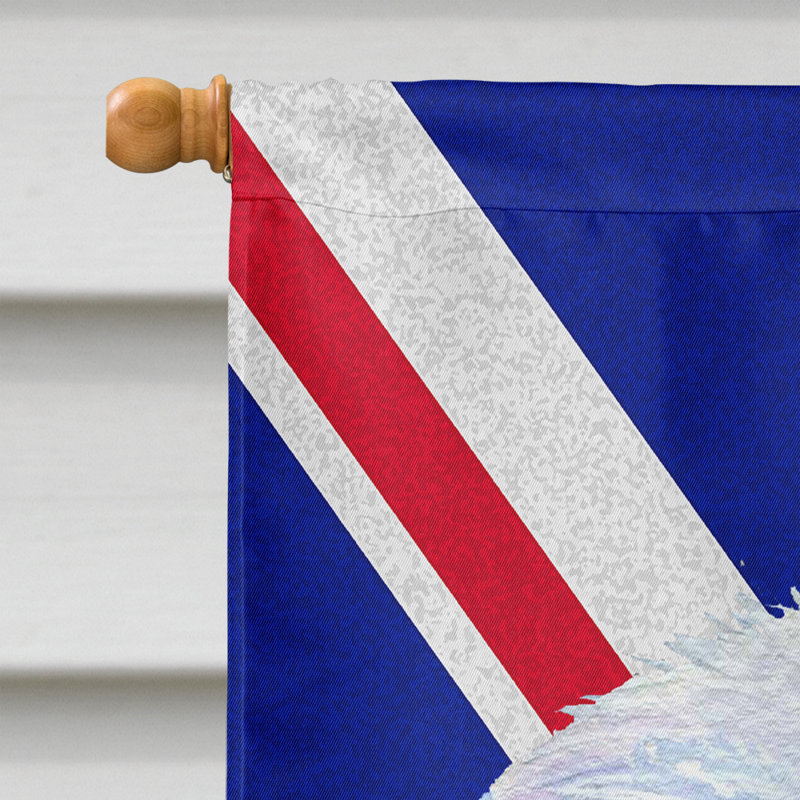 40 x 28 po en polyester britannique 2 faces english union jack drapeau maison, Bichon maltais 2