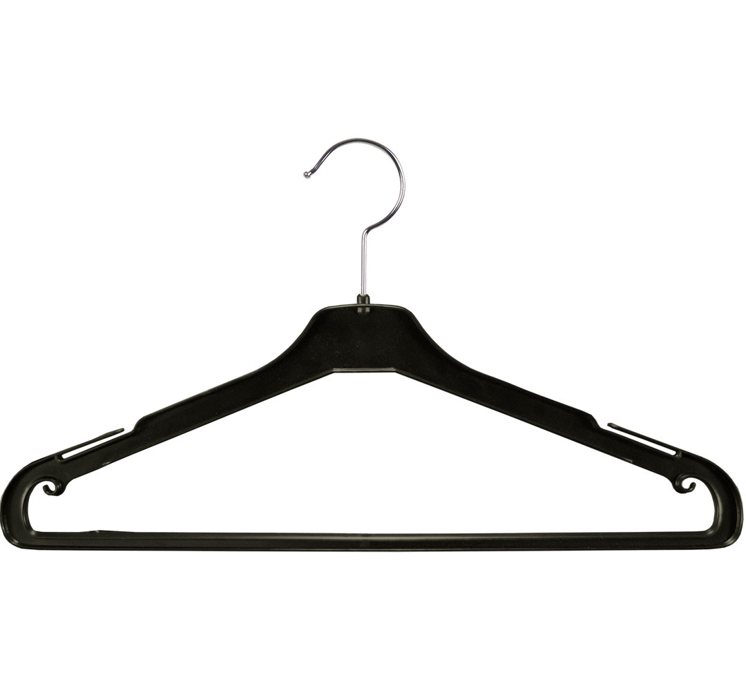 Alisha Plastic Non-Slip Standard Hanger for Suit/Coat (Set of 100) Rebrilliant