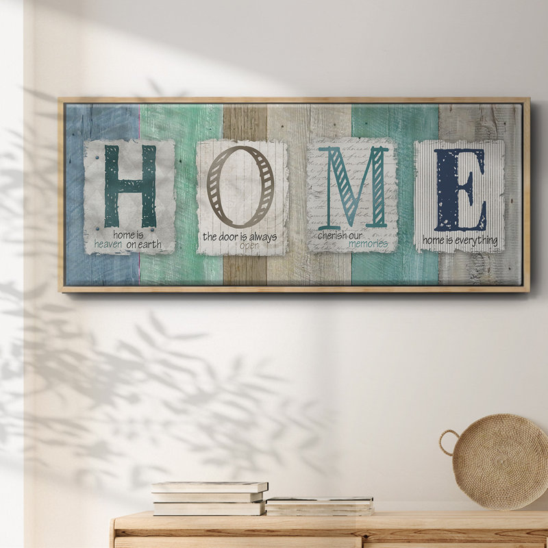 Home- Framed Canvas, 24" H x 60" W