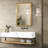 Modern Transitional Classic Gold Metal Stainless Steel Framed Beveled Wall Mirror-575525109