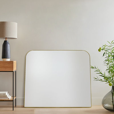 Bhargava Large Arched Mantel Wall Mirror For Bathroom, Living Room