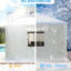 Housse de pavillon de jardin 12 pi x 12 pi pour toutes les conditions météorologiques - imperméable avec parois latérales, fenêtres en filet de polypropylène, utilisation polyvalente à l'extérieur en blanc