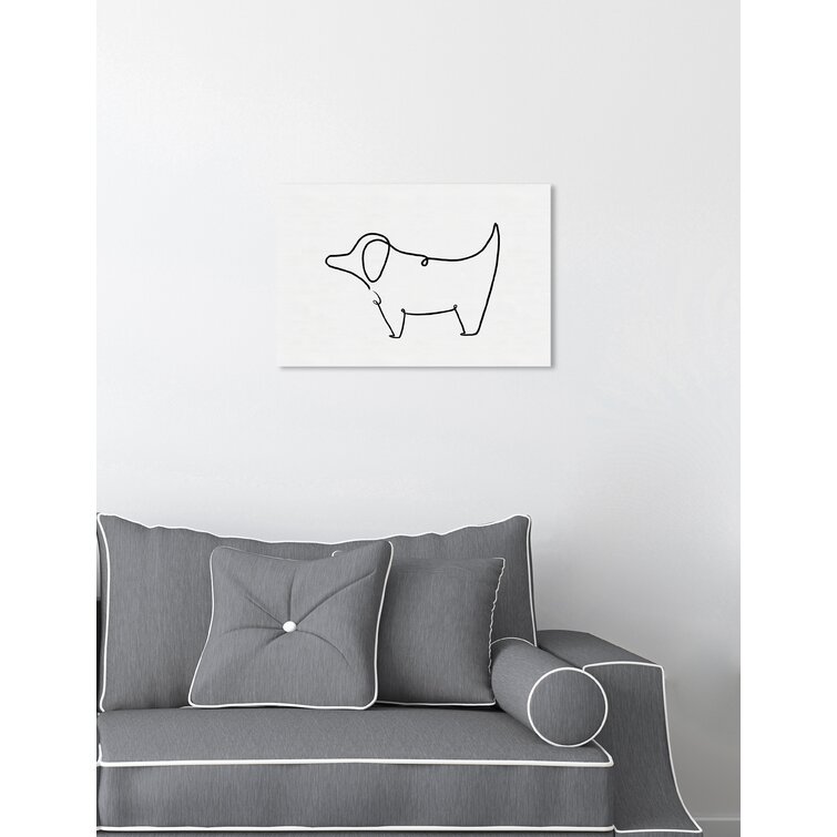 George Oliver Puppy Outline Simple Painting | Wayfair