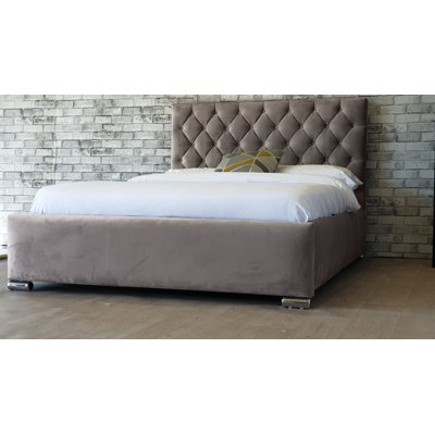 Atul Upholstered Velvet Platform Bed