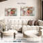 Ensemble de 3 pièces bouquet de rosé sur toile-1721302095