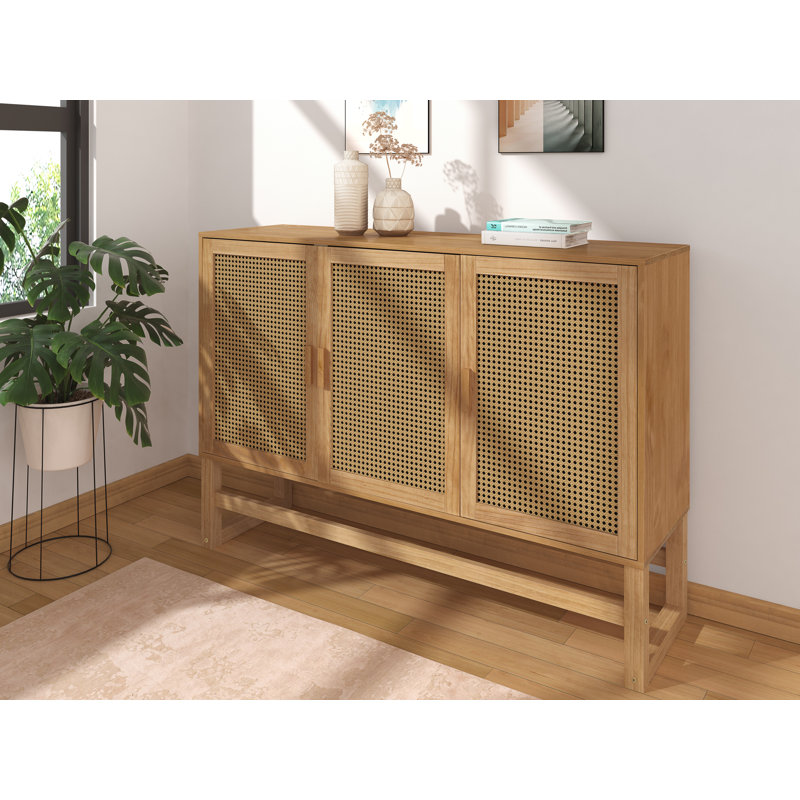 Divina 128cm Solid Wood Sideboard, Oak