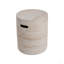 Table d'appoint en béton léger avec poignée, finition, structure de beauté naturelle et moderne, dimensions 15,5 po x 15,5 po x 18,5 po
