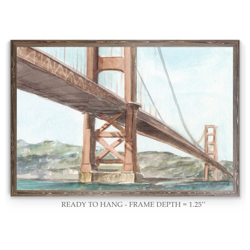 « emblématique aquarelle bridge iii » par paul cezanne-cadre photo, reproduction d’art, Toile avec cadre moka