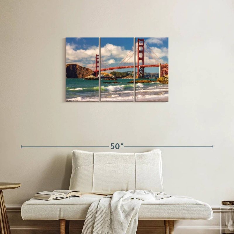 Plage de Sebbie Baker et Golden Gate, H 20 po x l 33 po