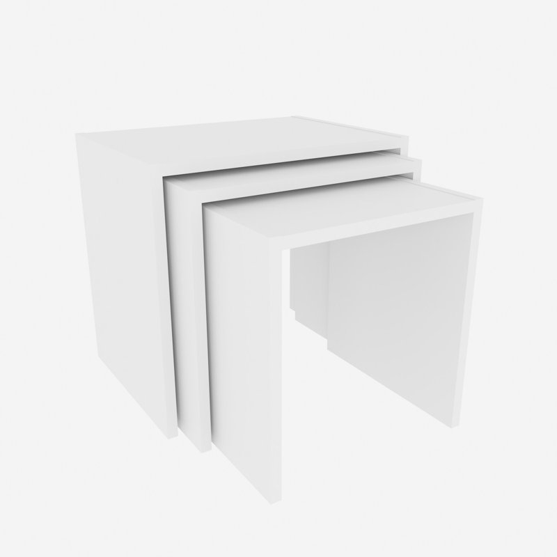 Sidonija Coffee Table, White Top/White Base