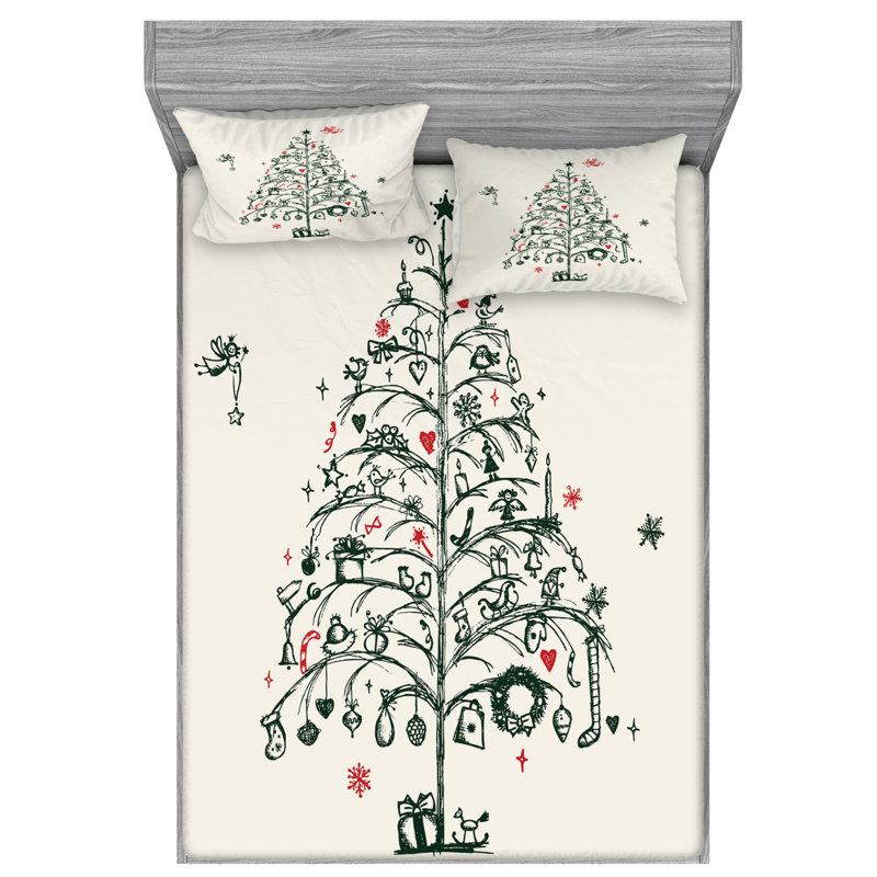 Microfiber Sheet Set, Queen Sheet Set with Fitted Sheet