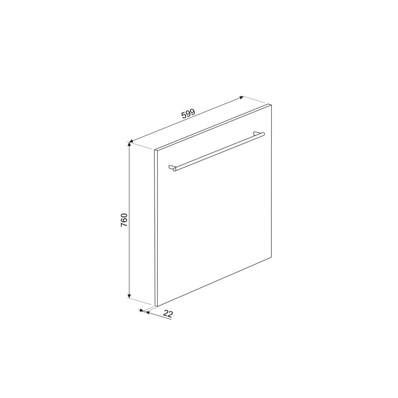 Classic Stainless Dishwasher Door Panel