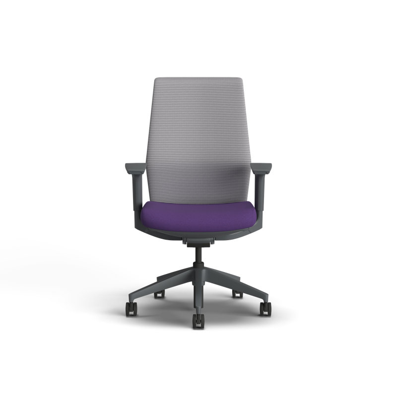 HON Cipher Mesh Ergonomic Office Chair, Charcoal Frame, Iris, Iris, Charcoal