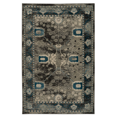 Tapis oriental beige et gris Silvie