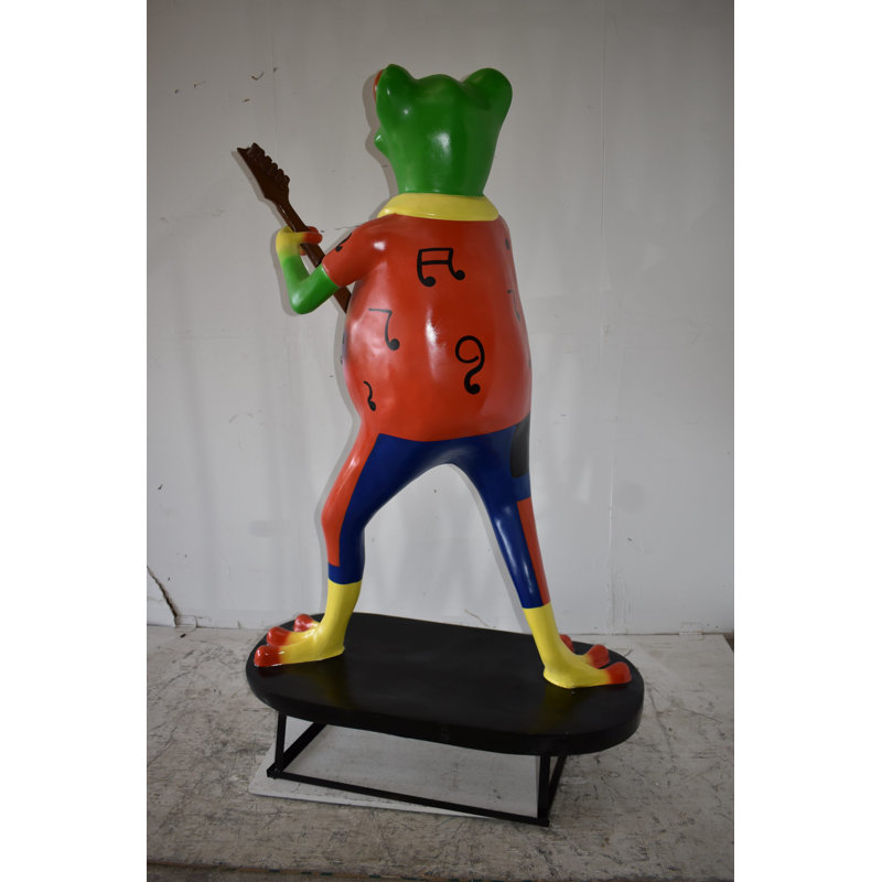 Giant Happy Frog Playing the Guitar Good for Outdoors Size: 46" x 28" x 70"H