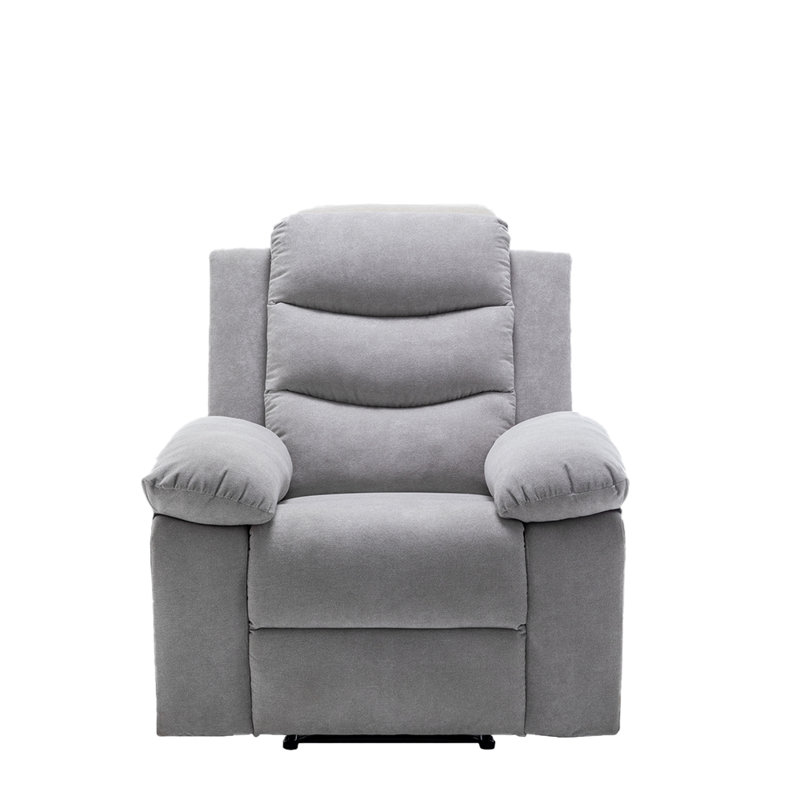 Clizia Recliner,  Light Gray Velvet