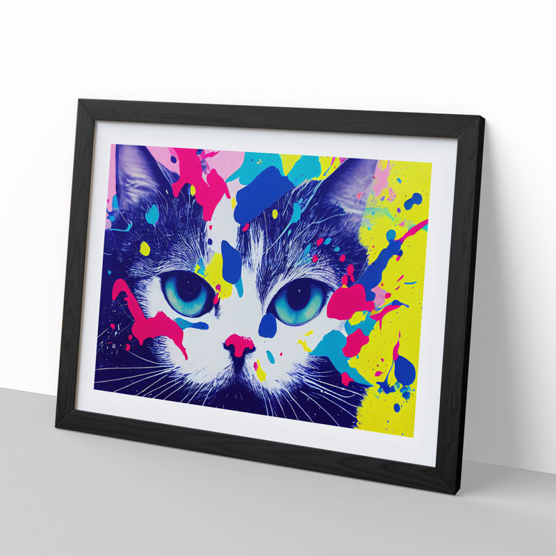 Cat Splash Vol.6 Abstract - Framed Print, Black Framed, 46cm H x 64cm W x 2cm D